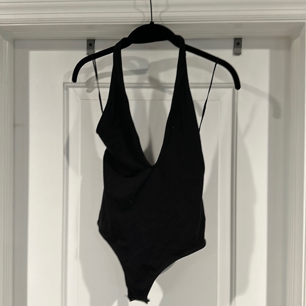 V Neck Thong Bodysuit